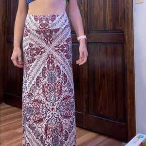 Patterned Maxi Skirt